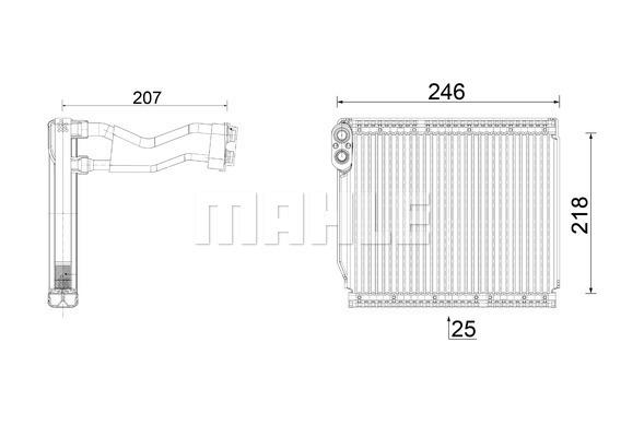 MAHLE AE161000P Evaporator Hyundai I20 Tci-Mpi