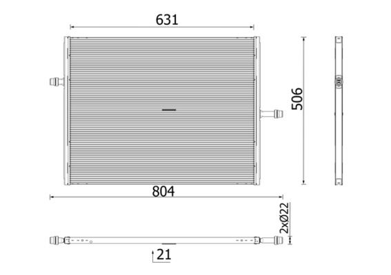 16-2872B Ek Su Radyatoru Brazing Mercedes Sprinter (W907, W910) 2020-