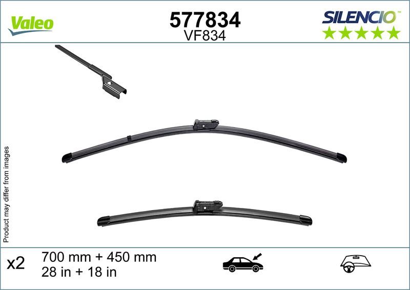 VALEO 577834 Silencio Silecek Fb Oe Lhd Vf834 Kit
