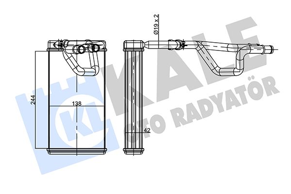 KALE 360725 Kalorifer Radyatörü Nissan Navara 2.5l Yd25ddti D40 4x4 04-> / Pathfinder 2.5l Yd25ddti R51 05-> Bo Rulu - Aleminyum
