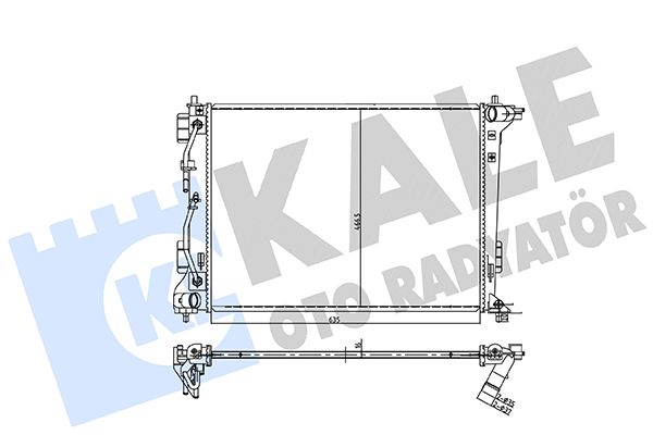 KALE 361980 Su Radyatörü Hyundai Tucson - Kia Sportage Iv 1.6-2.4 Gdi 15<22 At Brazing 635x466.5x16