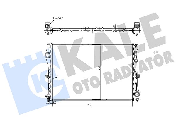 KALE 362250 Motor Su Radyatoru Mercedes W205 S205 C205 A205 W213 S213 C238 A238