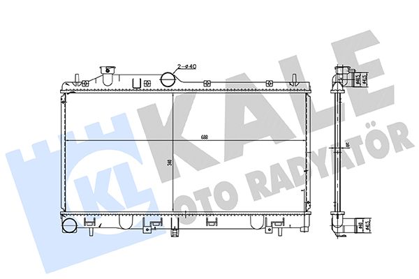 KALE 362365 Su Radyatörü Subaru Forester 08 > Impreza 07<12 Legacy Iv 03<09 Outback 08<09 2.0-2.5 Awd Xv 1.6i-2. 0i Awd 12 > Mt Brazing 340x688x16