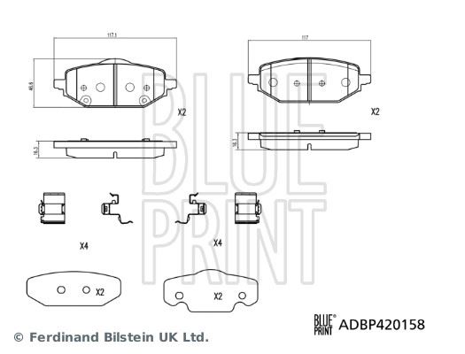 BLUEPRINT ADBP420158 Fren Balatasi Takimi