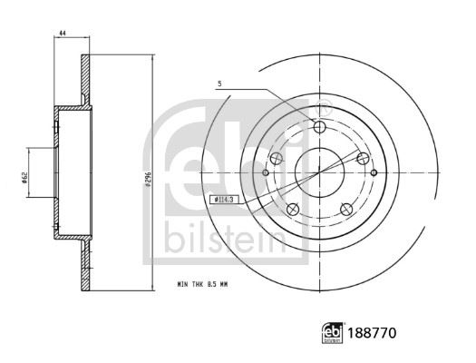 BLU-ADBP430191 Fren Diski Arka Toyota Yaris Cross 1.5 2020-