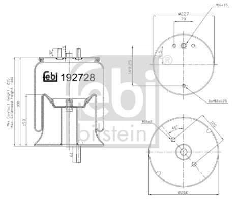 FEBI 192728 Havali Süspansiyon Körüğü Ford Trucks Cargo F-Max
