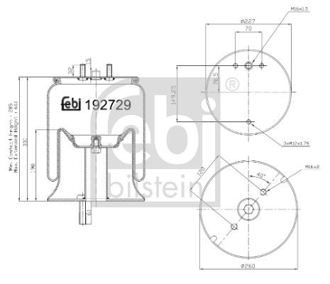 FEBI 192729 Havali Süspansiyon Körüğü Ford Trucks Cargo F-Max