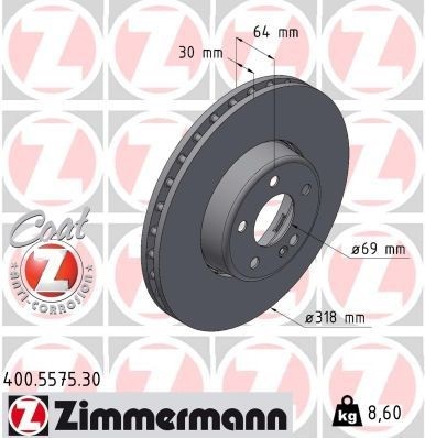 ZIMMERMANN 400.5575.30 Fren Diski W206-S206 21-23