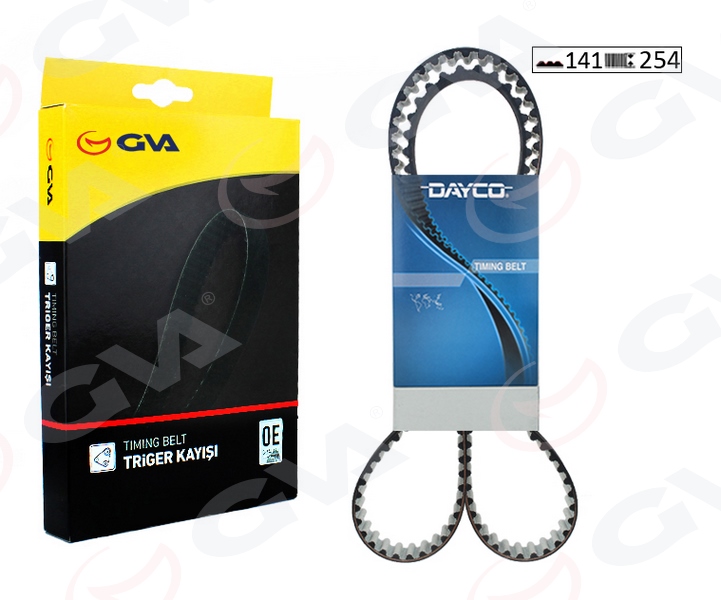 GVA 58141254D Triger Kayişi 141x254 Peugeot 207 Cc Sw 308 3008 Berlingo C3 1.6hdi 8v 08 > Ford C-Max Fiesta