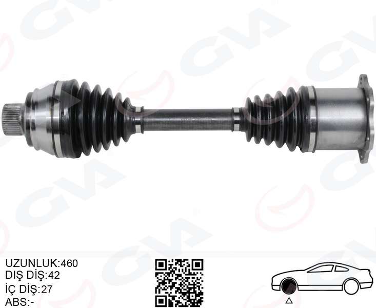 GVA 4475266 Komple Aks Sağ/Sol Audi A4-A5 1.8tfsi-2.0 Tdi 08-