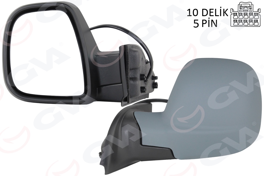 GVA 1029105 Diş Dikiz Aynasi Fiat Yeni Doblo Combi- Carg0 Elektrikli Astarli Rezistansli Sol 23-