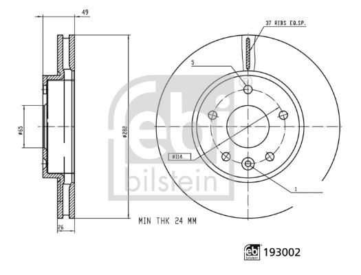 DELPHI BG5352C Fren Diski Çiftli Paket -Boyali-Deliksiz Ön Maxus Edeliver 3/Euniq 5/Euniq 6/G50/G50 Plus/Mifa 5 20 20/05>