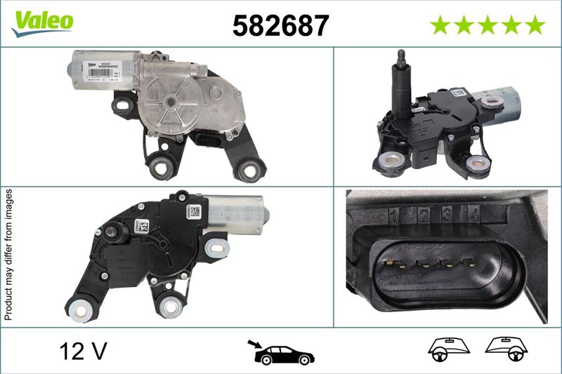 VAL 582687 Silecek Motoru Arka  Caddy