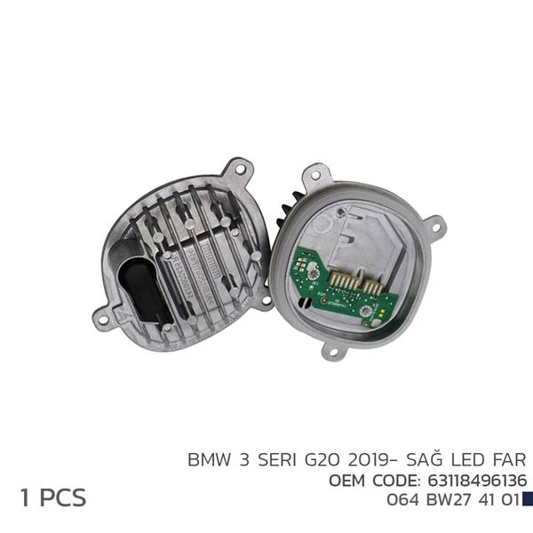 NIKEN 064BW274101 Bmw 3 Seri G20 2019- Sağ Led Far Modül 63118496136
