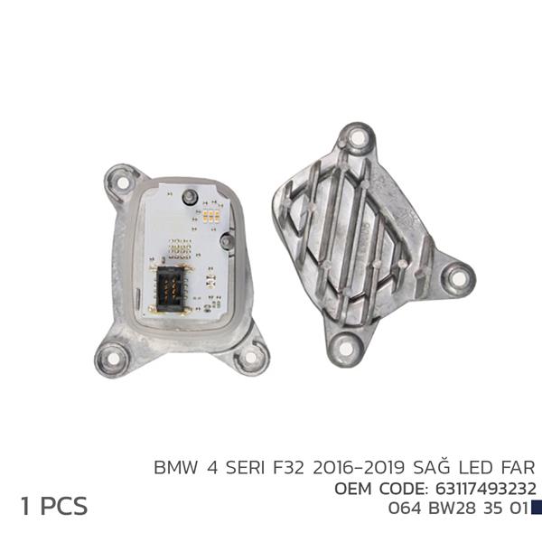 NIKEN 064BW283501 Bmw 4 Seri F32 2016-2019 Sağ Led Modül 63117493232