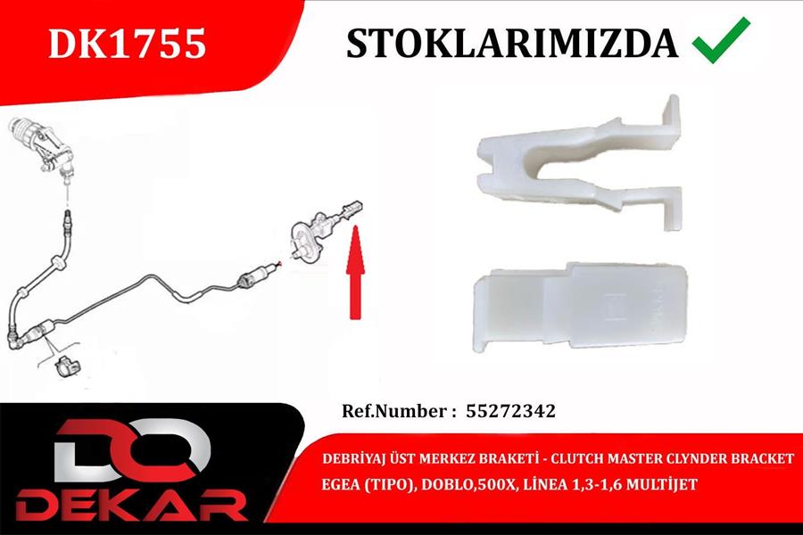 DEK-DK1755 Debriyaj Ust Merkez Braketi Egea Doblo 500x Linea 1.3 1.6 Multijet
