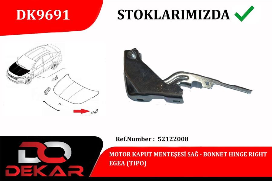 PG-MKM061 Motor Kaput Mentesesi Sag Egea 2015-