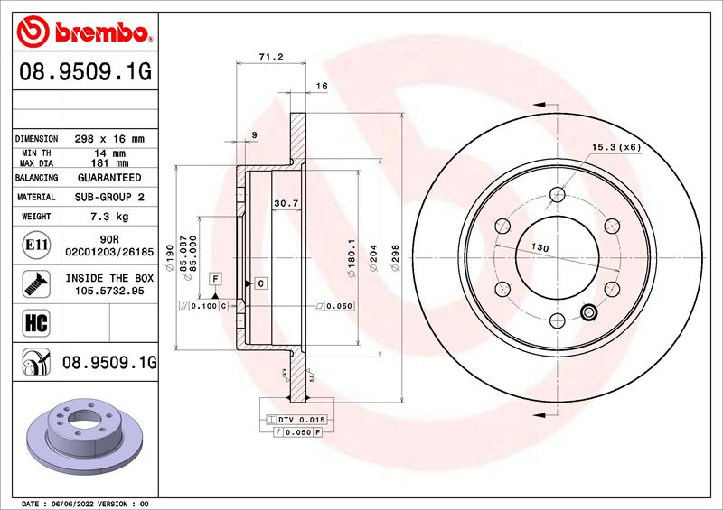 BREMBO KT10028 Fren Diski Ve Balata Seti Mercedes Sprinter 3.5-T Platform-Chassis B907. B910 02-18->-Mercedes Spr Inter 3.5-T Tourer Bus B907 02-18->-Mercedes Sprinter 3.5-T Van B907. B910 02-18->