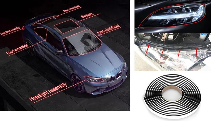 AFT SZC1005 Sizdirmazlik Contasi Far-Stop-Cam-Kapi Vs. Kauçuk Üniversal Tüm Araçlar 5 Metre