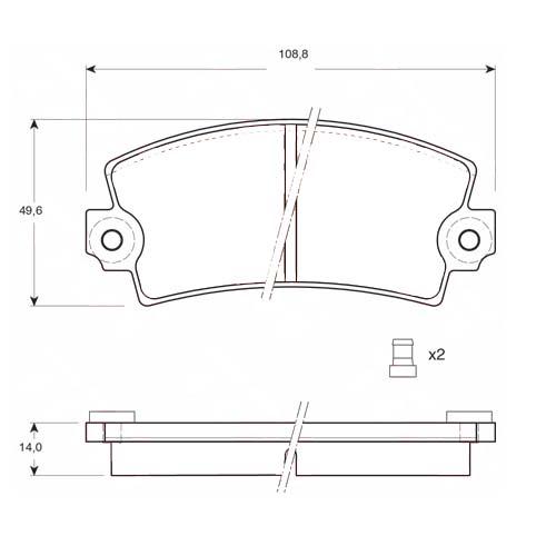 ZZOPTIMAL BP-09142SD Ön Balata Fişli R12 C15 Visa 82-91