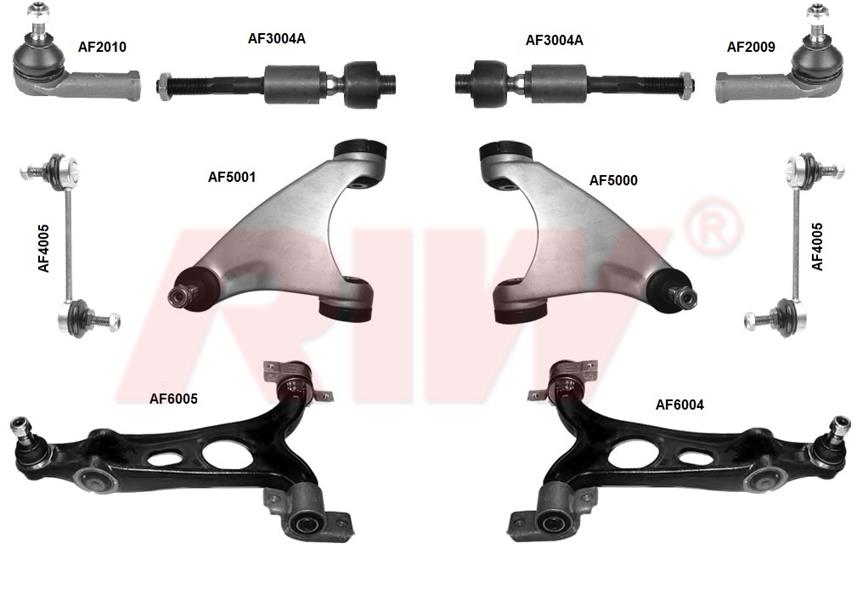 RIW AF8001 Tamir Kiti Ön Alfa Romeo-147-937 2000-2010 Alfa Romeo-156-932 1997-2006 Alfa Romeo-Gt 2003-2010