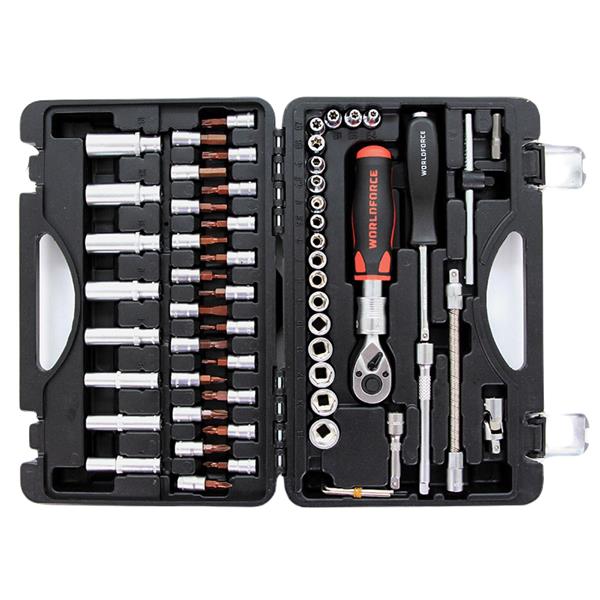 WORLDFORCE 11504 Lokma Takimi 60 Parça S-Ultra 1/4 Uzatmali Circir Garaj Ekipmanlari Hirdavat