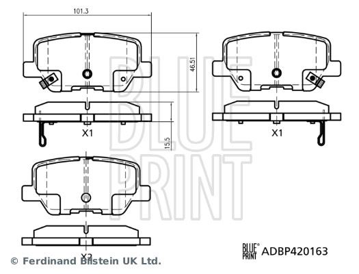 BLUEPRINT ADBP420163 Fren Balatasi Takimi Maxus Ev30 Sh5 Edeliver 3 Sv3