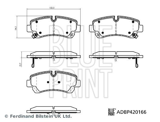 BLUEPRINT ADBP420166 Fren Balatasi Takimi Maxus Deliver 9 Sv6 Ev90 Sh5 V90 Sh5 V90 Sh6 V90 Bus Sh6 Edeliver 9 Sv6