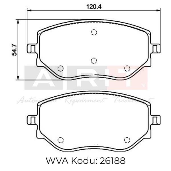 ART A02.3644 On Fren Balatasi Clio V 19> Taliant 21> Micra V 18> 1.0 Sce 1.0 Tce 1.5 Blue Dci