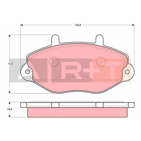ART A03.0767 Fren Balatasi Ön Ford Transit 92> T15-M15