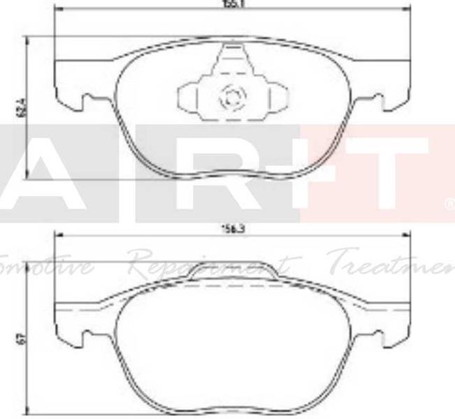 ART A03.1869 Ön Balata Focus 04>18 Cmax 07>19 Kuga I -Ii 08>14 Volvo V40 19> C30 06>12 S70 08>13s40 04>12 V50 04>12 Mazda 3 03>09 5 05>09