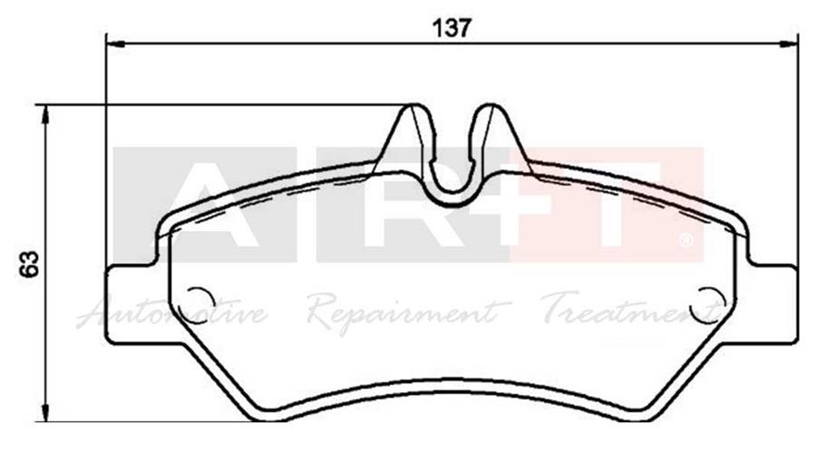 ART A06.1983 Fren Balatasi Arka Mercedes Sprinter B906 06> . Vw Crafter 30-35-50 Tek Teker