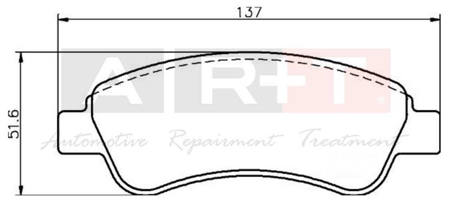 ART A12.1727 Ön Fren Balatasi Corsa F 19> Crossland 17> C2 03> C3 09> Aircross 17> C4 04> C-Elysee 12> Xsara 96> Berlingo 96> Partner 96> 206 00> 207 07> 208 12> 301 12> 307 00> 2008 13> 1007 05> Ds3 15>