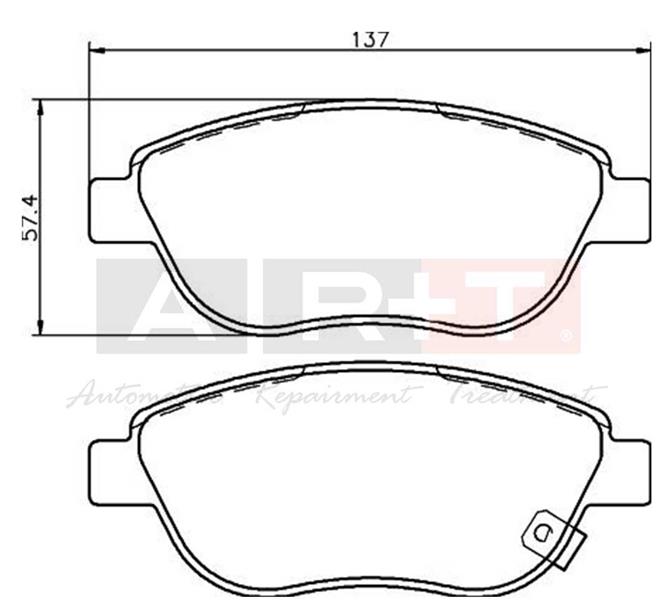 ART A24.1990 Ön Balata Corsa D Büyük Tip 1.3 Cdti 07/06 > Fiat 500l 12> 0.9t 1.4 1.3d Mtj 1.6d Mtj