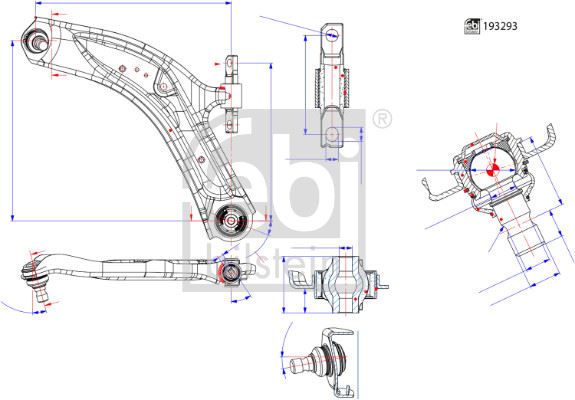 FEBI 193293 Salincak Nissan X-Trail Iii X-Trail Iii 4wd