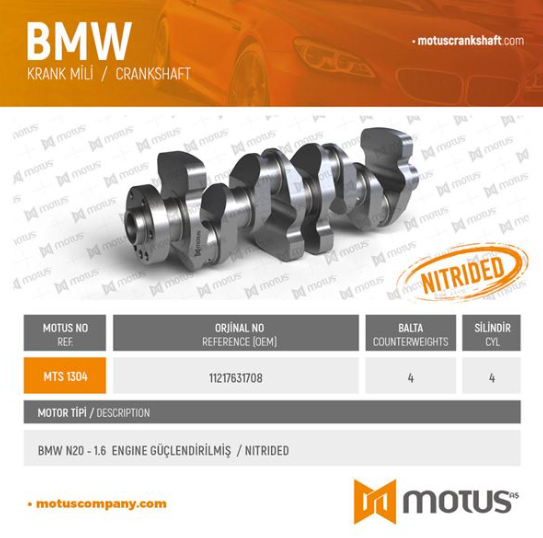 BMW-112176317081 Krank Mili Bmw N20  F10 Lci-X1 E84-X3 F25 (Orijinal Kutusuz)