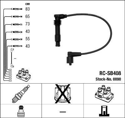 NGK-0898 Atesleme Kablosu Saab 900 Ii Cabrio 2.5 93-98