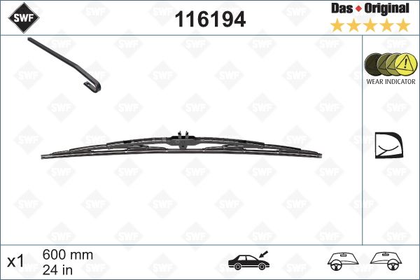 DEN DF-035 Silecek Süpürgesi Ön Takim  T5-T6