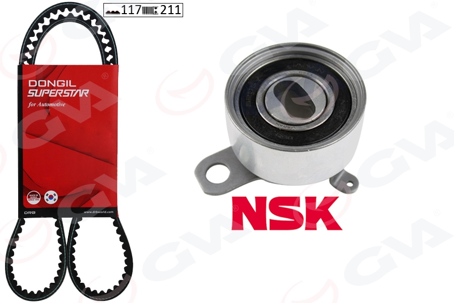 DONGIL KIT117MY21 Triger Kayiş Seti Eksantrik Seti Toyota Corolla 1.6l 4a-Fe Enjeksiyonlu Ae101 Ae111 92-00 1 Kay Iş 1 Rulman 117x210