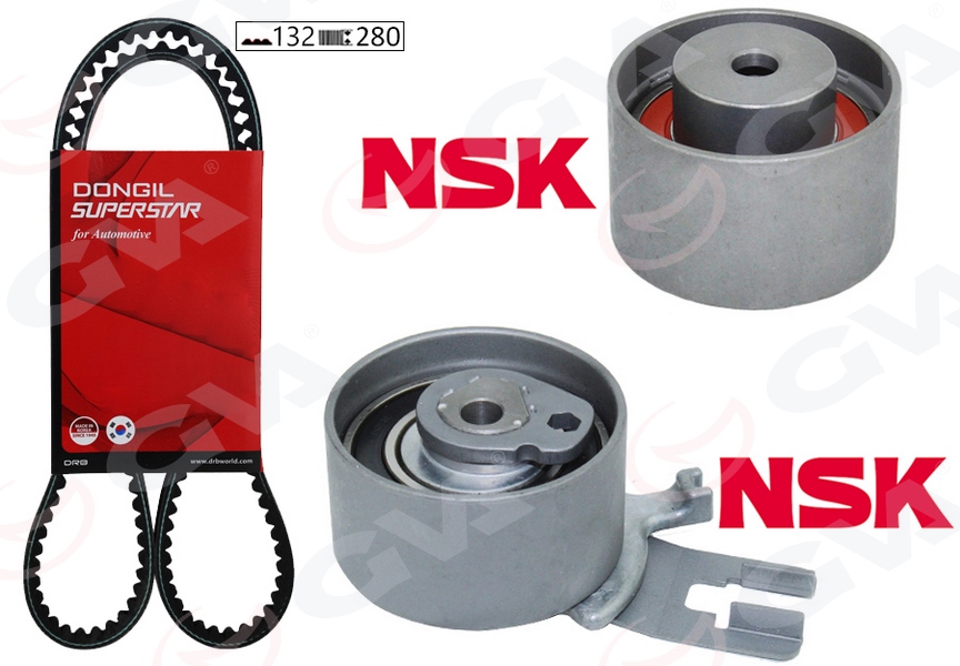 DONGIL KIT132RU28 Eksantrik Gergi Kiti 132x280 Volvo C30 C70 S60 S80 V70 > Xc60 Xc70 Xc90 2.4tdi 20v K015580xs