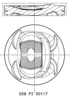 MAHLE 028PI00117000 Piston Complete
