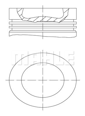 MAHLE 028PI00121002 Motor Piston Segman Polo-Golf6-Caddy-Jetta-A3-Leon 79.51mm Caya-Cayb-Cayc-Cayd-Cfwa 1.2-1.6 Tdi 0.50