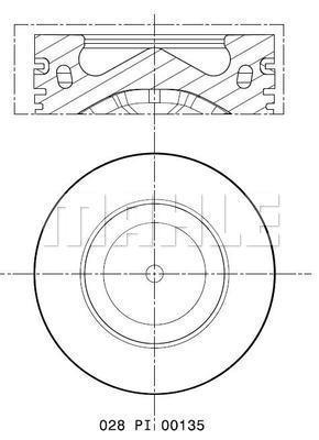 MAHLE 028PI00135000 Piston Complete