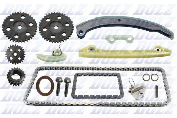 DOLZ SKCF010 Eksantrik Zincir Tam Set Ford Mondeo 01> 2.0 Duratec 134 Diş Dişliler Dahil