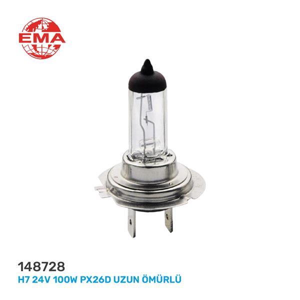 EMA 148728 Halogen Ampul Uzun Ömürlü H7 24v 100w Px26d