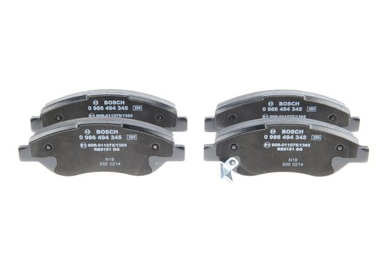 BOSCH 0986494345 Ön Fren Balatasi Corsa D 1.7 Cdti 06>14 Corsa D 1.4 06>14 278mm