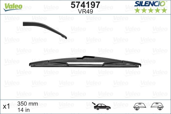 KRG-AT0065 Silecek Seti Arka (Kol+Supurge) 315mm Citroen C4 Picasso 2007-