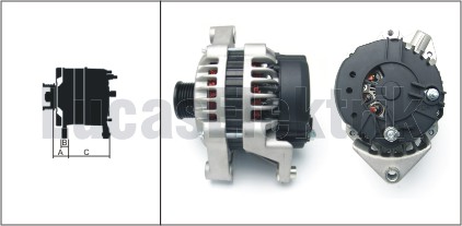 LUCAS LEA0172 Alternatör 12v 100ah. Astra F-G 91-98 -Vectra A-B 88-02 1.6i-1.8i-2.0-Corsa B 93-00 1.4i-1.6i