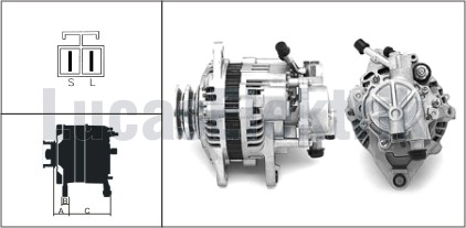 LUCAS LEA0211 Alternatör Komple Mitsubishi L300 2.5l 4d56 8v P15 92-03 12v 65a Çift Kasnak - Vakumlu