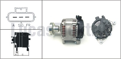 LUCAS LEA0591 Alternatör Ford Focus 98> 1.8 Tdci 90 Amp